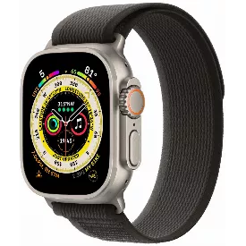 Умные часы Apple Watch Ultra 49 мм Titanium Case, титановый/черно-серый S/M Trail Loop
